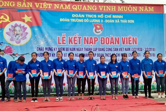  Kết nạp 88 đoàn viên dưới mái đình Long Thái