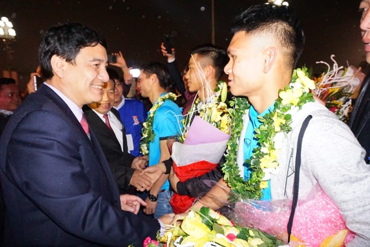 Những hình ảnh đầu tiên của các cầu thủ U23 tại Vinh 