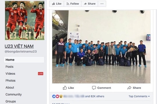 57.000 người lộ thông tin vì Fanpage giả mạo U23 Việt Nam