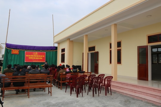 Tân Kỳ bàn giao công trình bếp ăn bán trú cho trường Mầm non