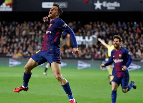 Coutinho lập công đầu, đưa Barca vào chung kết Cup Nhà vua