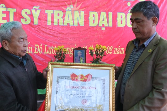 Lễ truy điệu Liệt sĩ Trần Đại Đồng ở Đô Lương