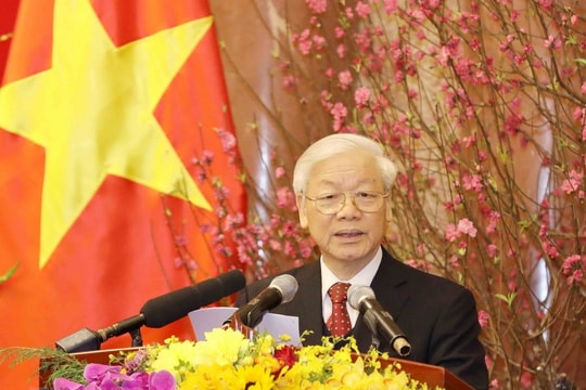 Hình ảnh Tổng Bí thư Nguyễn Phú Trọng chúc Tết đồng bào cả nước