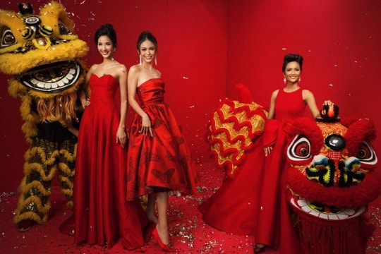 Dàn Hoa Hậu, Á hậu Hoàn vũ Việt Nam rực rỡ trong bộ ảnh đón Tết