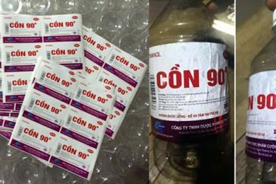 Nguy cơ từ cồn y tế độc hại bán bán tràn lan