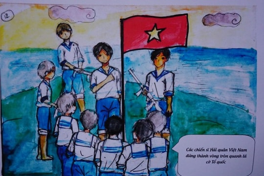 Tái hiện trận chiến Gạc Ma bằng truyện tranh của những học sinh yêu lịch sử