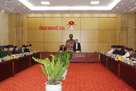Bộ trưởng Bộ Công an làm việc với Ban Thường vụ Tỉnh ủy Nghệ An