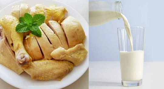 Điều gì xảy ra nếu bạn uống sữa khi ăn thịt gà