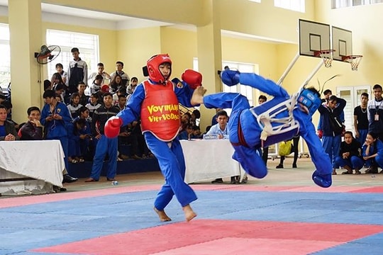 Mãn nhãn với những thế võ đẹp mắt tại Hội khỏe Phù Đổng tỉnh Nghệ An