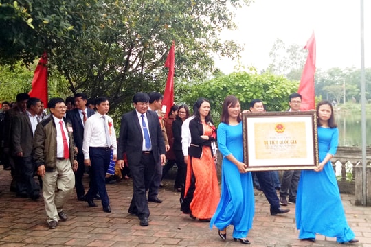 Xã Hùng Tiến (Nam Đàn) được công nhận một di tích lịch sử quốc gia 