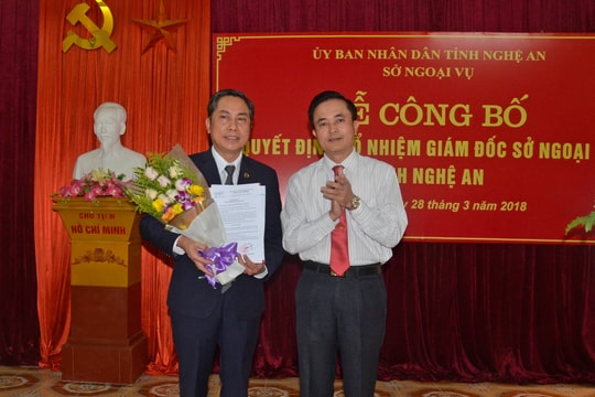 Nghệ An có Giám đốc Sở Ngoại vụ mới