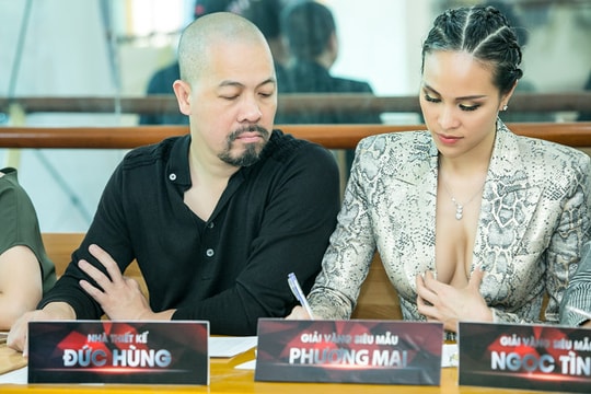 Siêu mẫu Phương Mai liên tục giữ áo vì sợ lộ ngực phản cảm