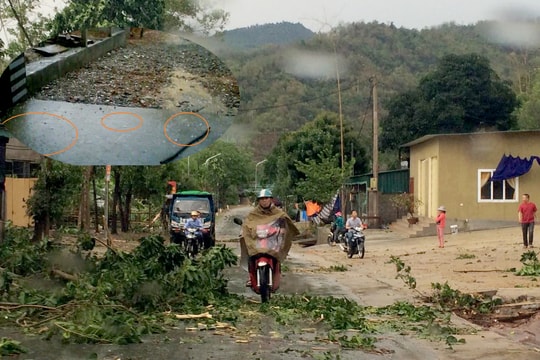 Mưa đá kèm lốc xoáy làm hư hỏng 149 nhà dân ở miền Tây Nghệ An