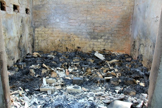 Cháy lò sấy xưởng gia công tre nứa ở Nghệ An