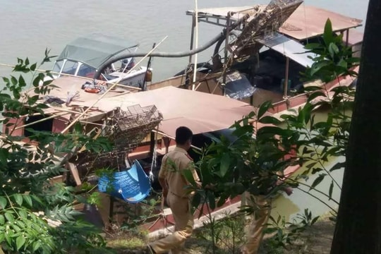 Phát hiện 7 đối tượng hút cát sạn trái phép trên sông Lam