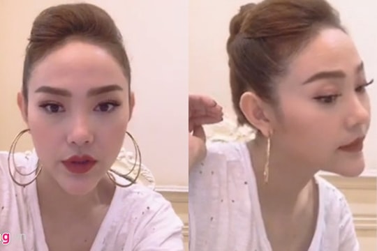 Phát hoảng với  chiếc cằm  lệch của Minh Hằng 