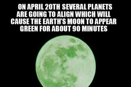 Ngày 20/4, sẽ có “Trăng xanh lá”?