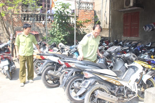 Bắt giữ hơn 40 xe máy đã qua sử dụng không có giấy tờ hợp lệ