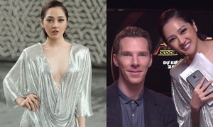 Bảo Anh mặc sexy, khoe chân thon đi gặp gỡ 'người sắt' và 'Doctor Strange'