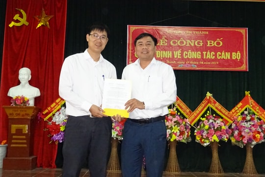 Huyện Yên Thành công bố quyết định bổ nhiệm cán bộ