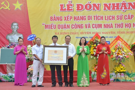 Đón Bằng Di tích lịch sử văn hóa cấp tỉnh Miếu Quận Công và Cụm nhà thờ họ Nguyễn