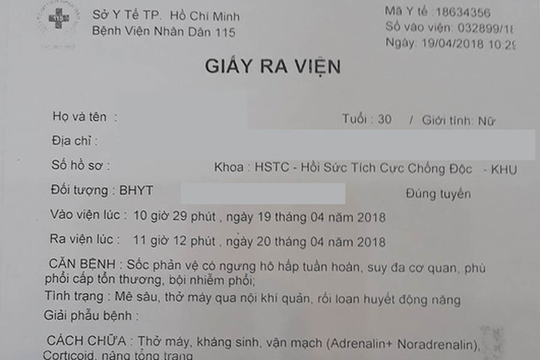 Nữ bệnh nhân chết bất thường sau khi chích thuốc chữa dị ứng