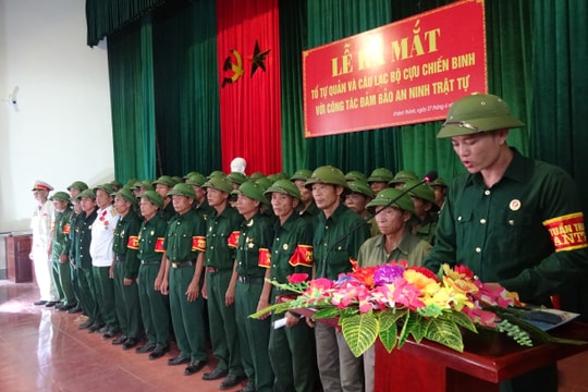 Ra mắt tổ tự quản và CLB cựu chiến binh đảm bảo an ninh trật tự