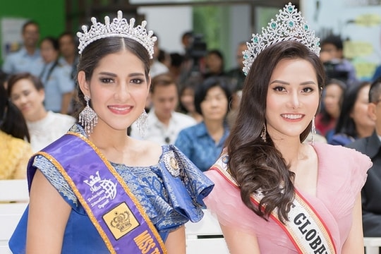 Diệu Linh cùng Nữ hoàng Du lịch Quốc tế dự sự kiện ở Thái Lan