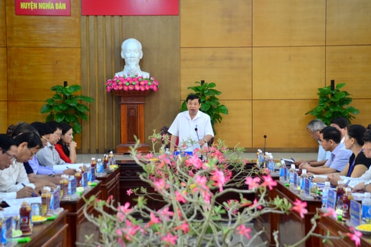 Chủ tịch UBND tỉnh nêu 4 lợi thế Nghĩa Đàn cần khai thác tốt để phát triển nhanh, mạnh