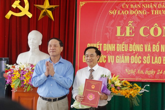 Đồng chí Đoàn Hồng Vũ giữ chức Giám đốc Sở Lao động Thương binh và Xã hội