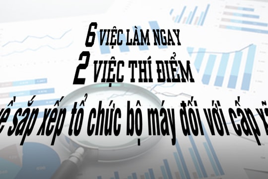 6 việc làm ngay và 2 việc thí điểm về sắp xếp tổ chức bộ máy cấp xã