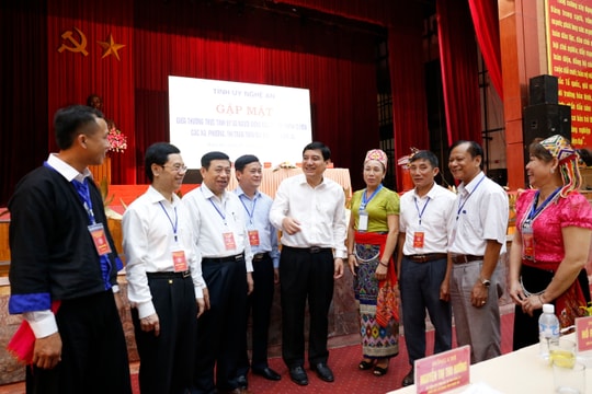  Thường trực Tỉnh ủy gặp mặt người đứng đầu cấp cơ sở