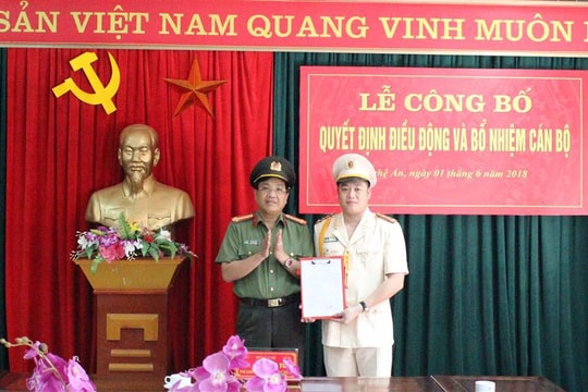 Bí thư Đoàn Thanh niên Công an Nghệ An giữ chức Phó trưởng Công an Tân Kỳ