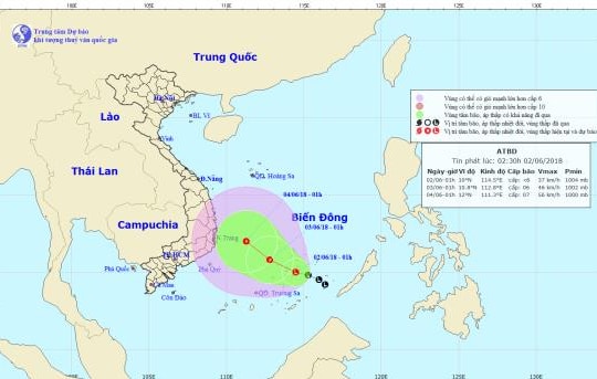 Thông tin mới nhất về vùng áp thấp có thể mạnh lên thành áp thấp nhiệt đới