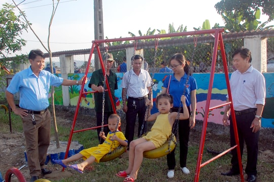 Yên Thành: Đoàn xã xây dựng khu vui chơi cho thiếu nhi