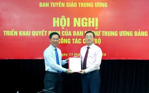 Ông Bùi Trường Giang giữ chức Phó Trưởng ban Tuyên giáo Trung ương