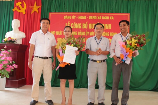 Xã Nghi Xá (Nghi Lộc): Hợp nhất Văn phòng Đảng ủy và HĐND, UBND