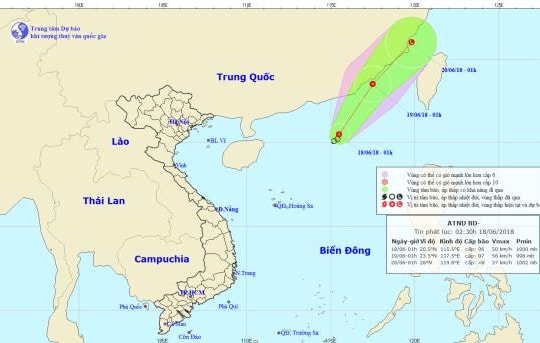 Thời tiết: Xuất hiện áp thấp nhiệt đới trên Biển Đông