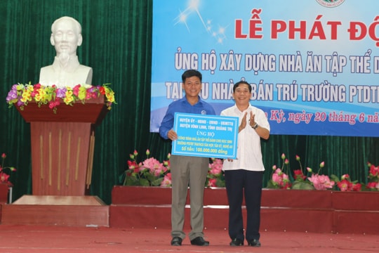Phát động xây dựng nhà ăn tập thể cho học sinh bán trú xã vùng cao 