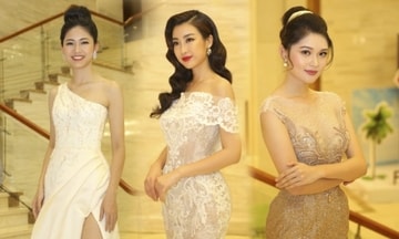 Mỹ Linh, Thanh Tú, Thùy Dung gợi cảm tại chung khảo HHVN 2018