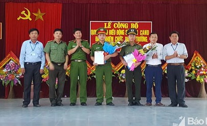 2 cán bộ Công an huyện Anh Sơn chính quy được điều động về làm trưởng, phó công an xã 