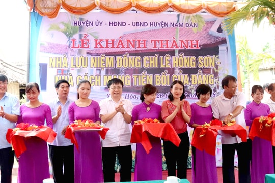 Khánh thành Nhà lưu niệm đồng chí Lê Hồng Sơn