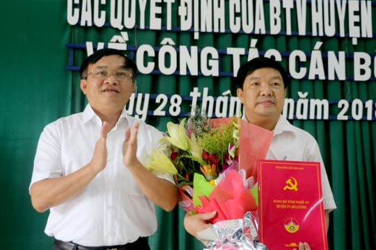 Đô Lương bổ nhiệm Trưởng ban Tuyên giáo đồng thời là Giám đốc TT bồi dưỡng chính trị