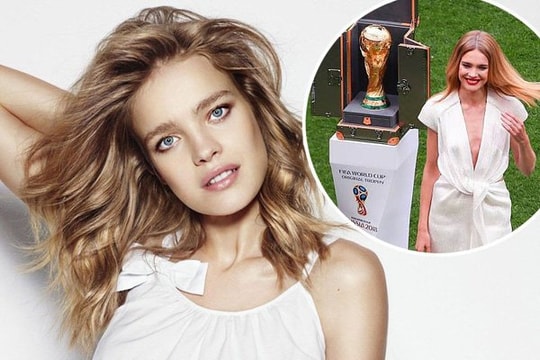 Ngắm nhan sắc gợi cảm của siêu mẫu 5 con xuất hiện tại bế mạc World Cup