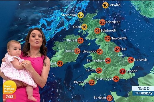 Bế con dẫn chương trình thời tiết, nữ BTV gây bão mạng