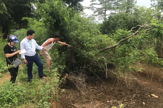 Sạt lở đất vườn, đất sản xuất và uy hiếp an toàn nhà dân ở hồ sông Sào