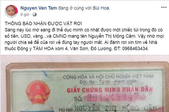 Thầy thuốc đông y nhặt được tài sản tìm trả cho người đánh mất