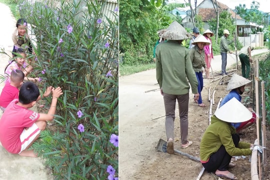 Mục tiêu 'phủ hoa' đường vào bản của xã vùng cao Nghệ An