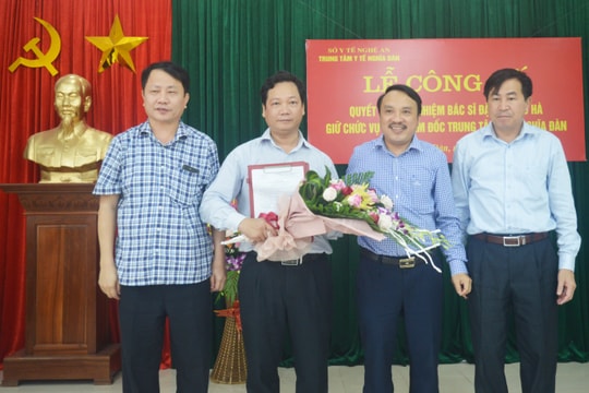 Công bố quyết định bổ nhiệm lãnh đạo Trung tâm Y tế huyện Nghĩa Đàn