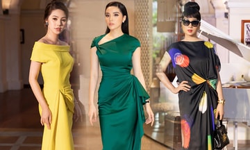 Sao Việt mê mẩn mốt váy nhấn eo "hot trend"